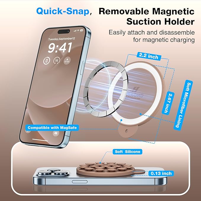 Magnetic Suction Cup Phone Mount - Image 3