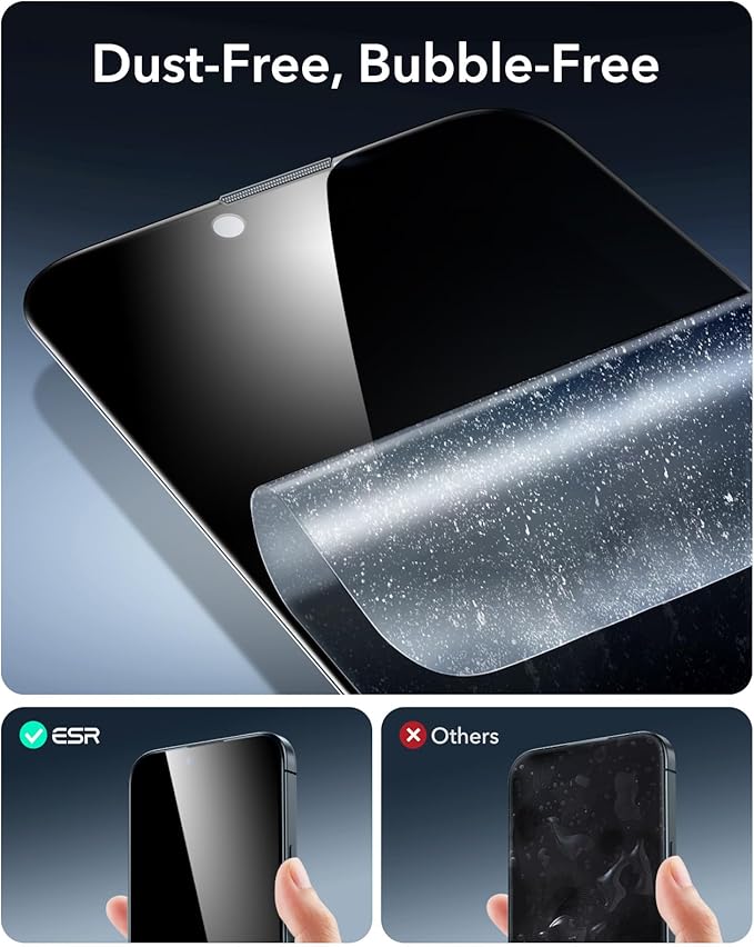 ESR 3 Pack 9H+ Glass for iPhone 13 Pro Max/iPhone 14 Plus Privacy Screen - Image 5