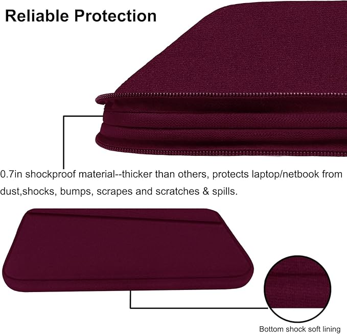 Laptop Sleeve 15.6 inch, Durable Computer Carrying Bag Protective Case - Image 4