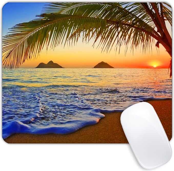 Pacific Sunrise at Lanikai Beach Mouse pad Customized Mousepad Non-Slip Rubber by Goodsprout