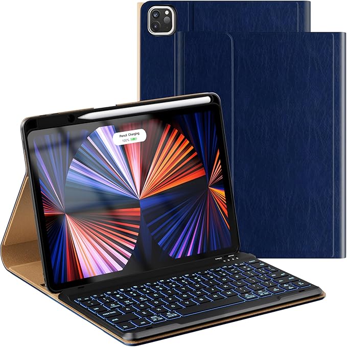 Leather Keyboard Case for iPad Air 5th 4th Generation 10.9 inch Pro 11 by OPAKIT