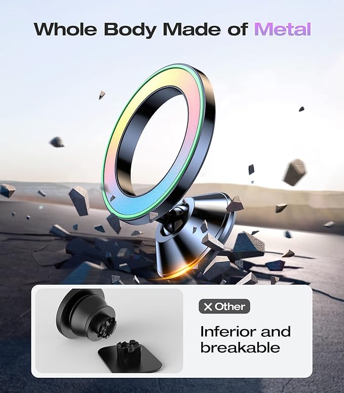 VICSEED Fit for MagSafe Car Mount Magnetic Phone Holder for Car Dashboard All - Image 6