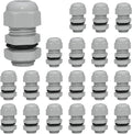 20 Pcs 3/8" NPT Nylon Cable Glands, IP68 Waterproof Adjustable Cord Grip Cable by Bonsicoky