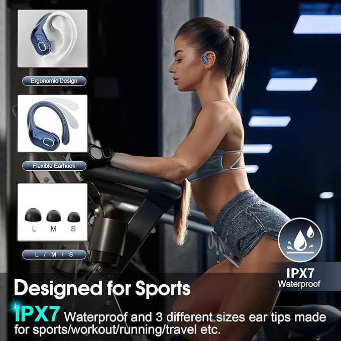 Wireless Earbuds 75hrs Bluetooth 5.4 Headphone Sport, 2025 Bluetooth Earbuds - Image 3