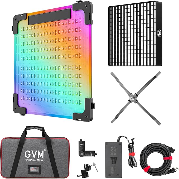 GVM 100W RGB Flexible Led Video Light, 2000K~10000K, Flexible Folding LED Panel by GVMGreatVideoMaker