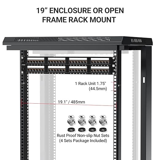 AMPCOM Premium Series CAT6 48 Ports Patch Panel, Rack Mount - Image 6