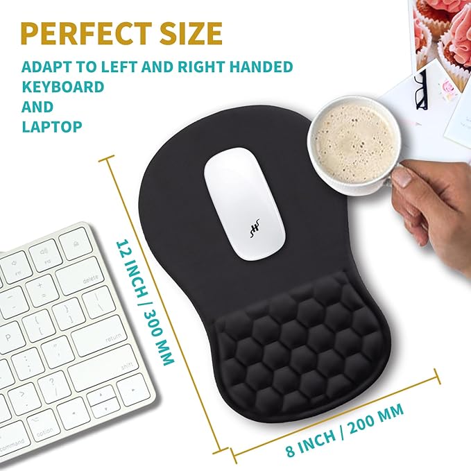 Hokafenle Ergonomic Mouse Pad Wrist Support, Wrist Rest Mousepad - Image 3