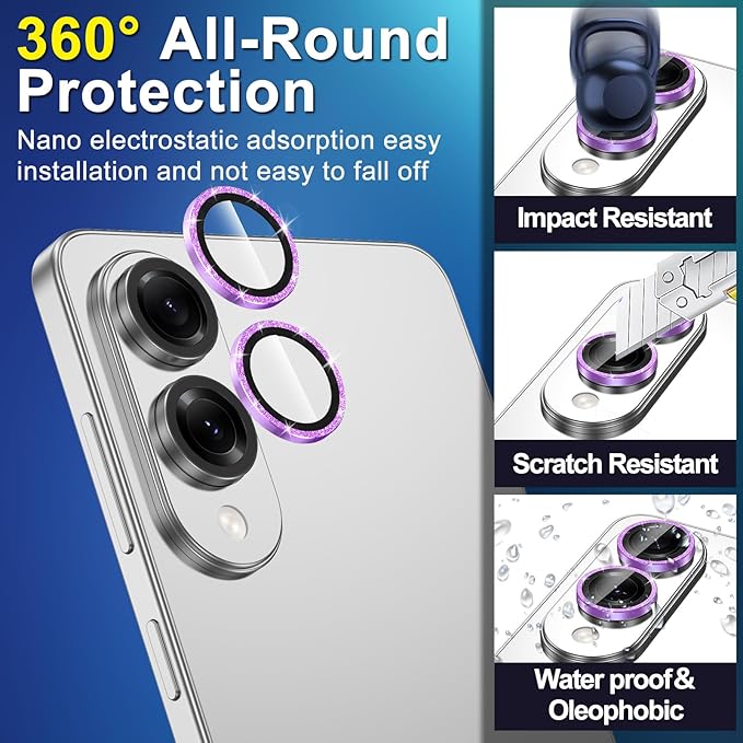for Samsung Galaxy S25 Edge Camera Lens Protector, Individual Metal Ring - Image 3