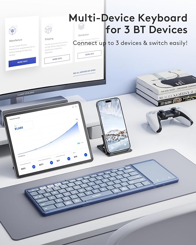Samsers Foldable Bluetooth Keyboard - Image 2