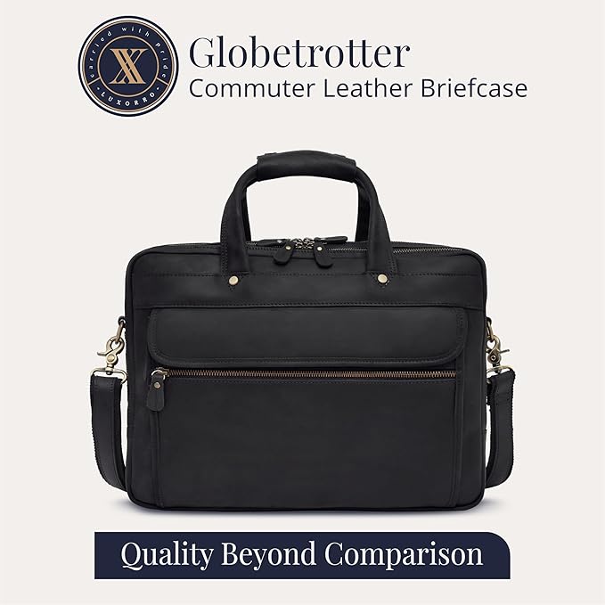 Luxorro Full Grain Leather Briefcase - Image 8