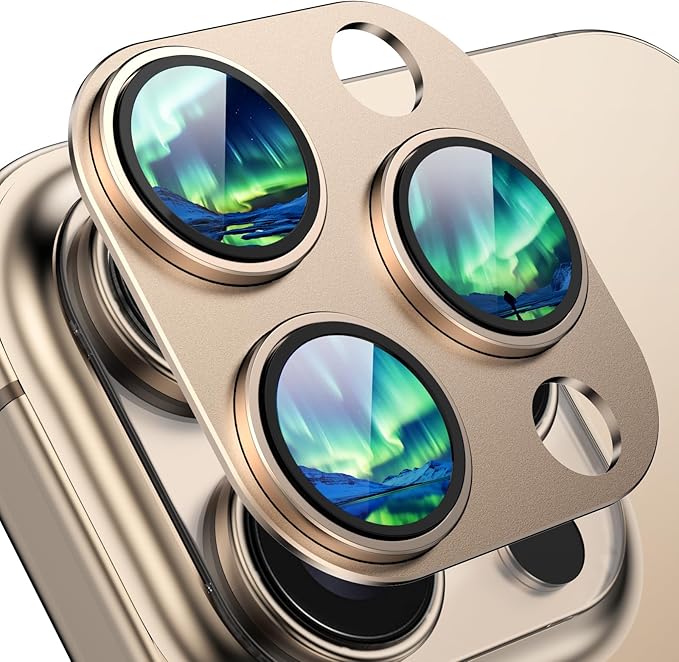 Compatible with iPhone 16 Pro Camera Lens Protector, 9H Metal Tempered Glass by HOME