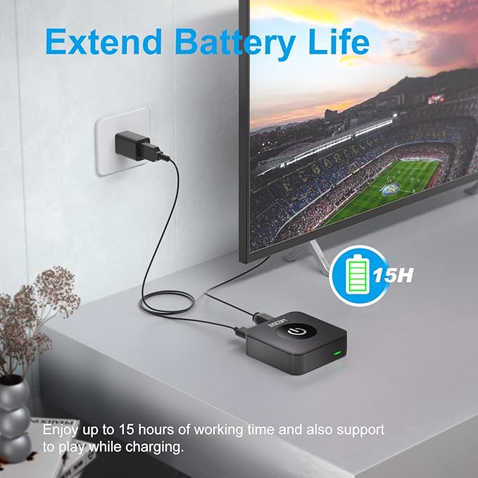 ZIOCOM Bluetooth Transmitter for TV, Wireless Bluetooth Adapter for - Image 4