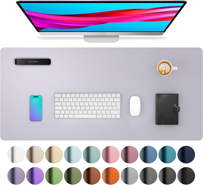 Aothia Large PU Leather Desk Pad Protector – Non-Slip Mouse Pad & Writing Mat by Aothia