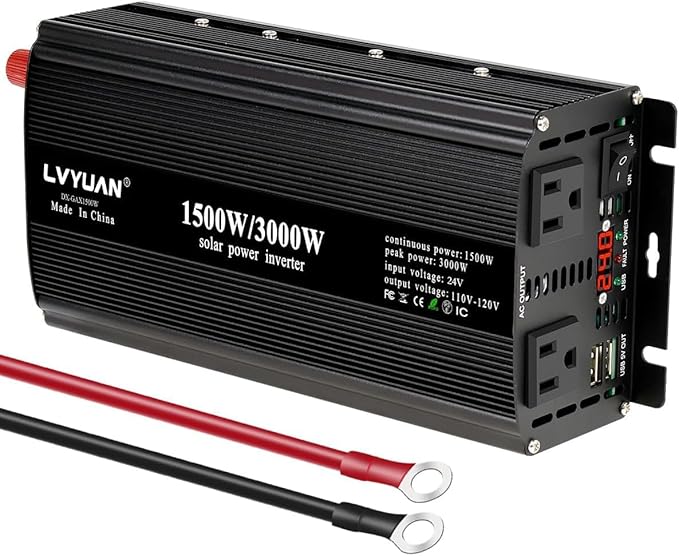 LVYUAN 1500W Power Inverter 24V to 110V DC to AC by LVYUAN