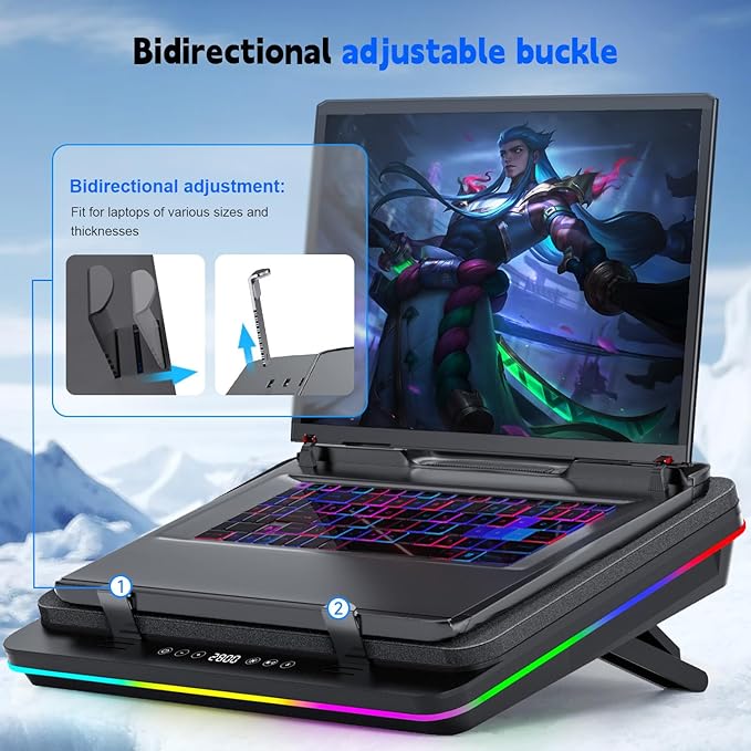 GT600 RGB Laptop Cooling Pad Equipped - Image 5