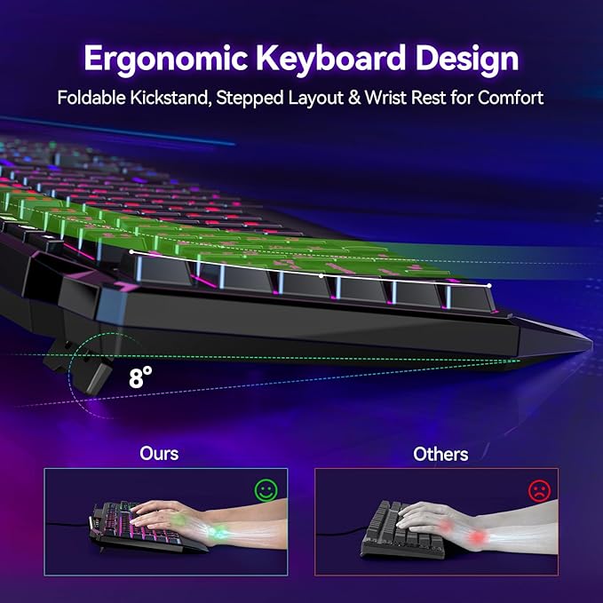 TECKNET Wired RGB Gaming Keyboard - Image 4