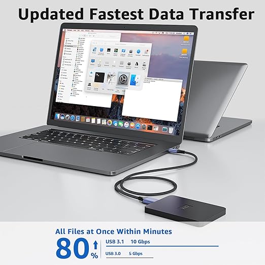 USB 3.1 Micro B to USB C Hard Drive Cables, 1FT 10 Gbps USB C to Micro B - Image 2