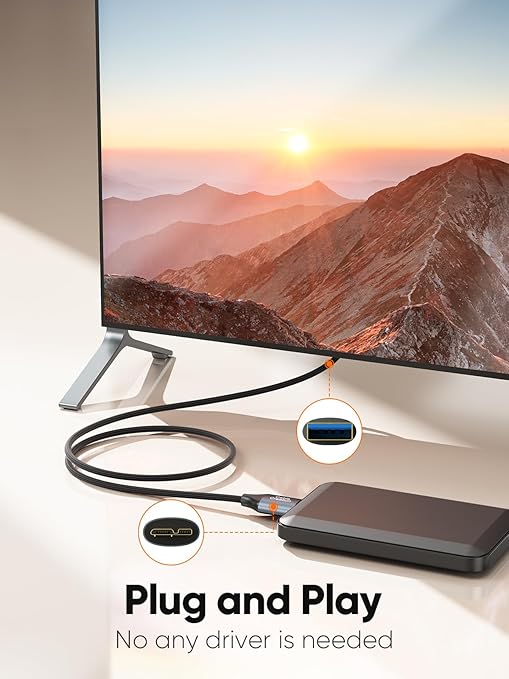 CableCreation USB C Hard Drive Cable 3FT, 5Gbps USB A/C to Micro B, USB 3.0 - Image 6