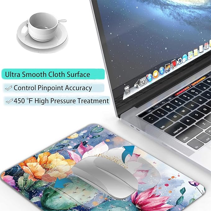 Cute Cactus Flower Plants Custom Mouse Pad - Image 4