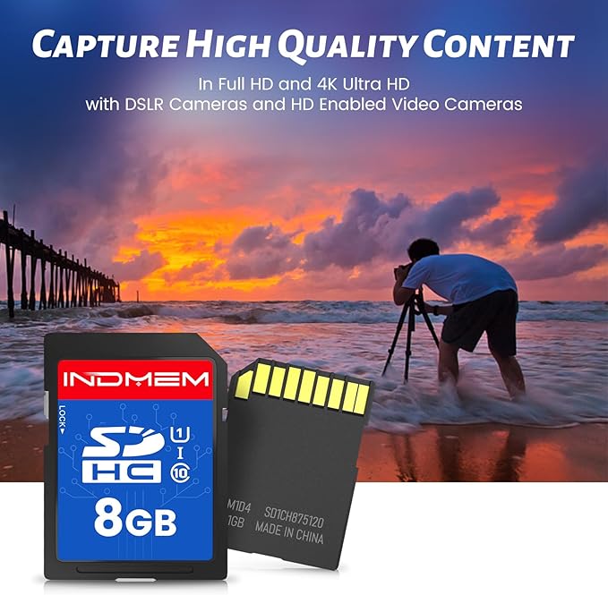 INDMEM SD Card 8GB, 8 Packs Class 10 8GB Flash Memory Card MLC Standard Secure - Image 7