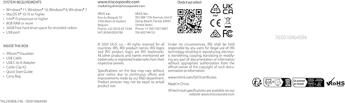 IRIScan Visualizer Webcam Document Camera v7:4K UltraHD-13MP, Free Readiris PDF - Image 8
