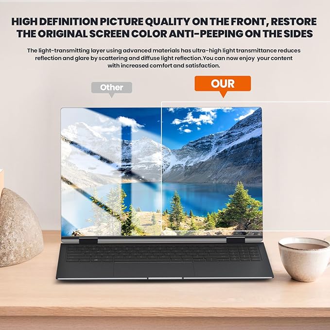 HD Laptop Privacy Screen 15.6 inch, Upgraded Laptop Privacy Screen - Image 2