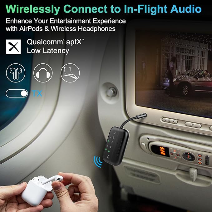 Bluetooth Transmitter Receiver, 2-in-1 V5.3 Wireless Adapter - Image 3