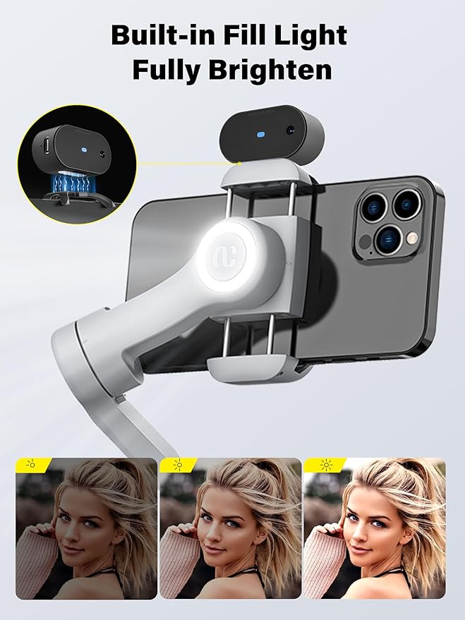 Gimbal Stabilizer for Smartphone AI Tracking, 3-axis Gimbal - Image 5