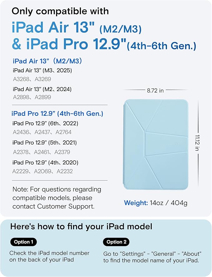MOFT Dynamic Folio Case for iPad Air 13 Inch M3/M2, iPad Pro 12.9 6th/5th/4th - Image 2