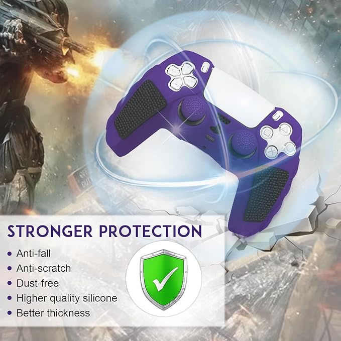 SIKEMAY Anti-Slip PS5 Controller Skin, Soft Thicken Non-Slip Silicone Gel - Image 4