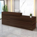 Reception Desk with Counter Modern Checkout Counter with Lockable Drawer by Unknown