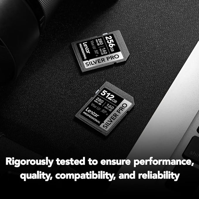 Lexar 256GB Professional SILVER PRO SD Card, Full HD, - Image 5