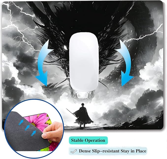 Japanese Samurai Cartoon Anime Dragon Custom Mouse Pad - Image 5
