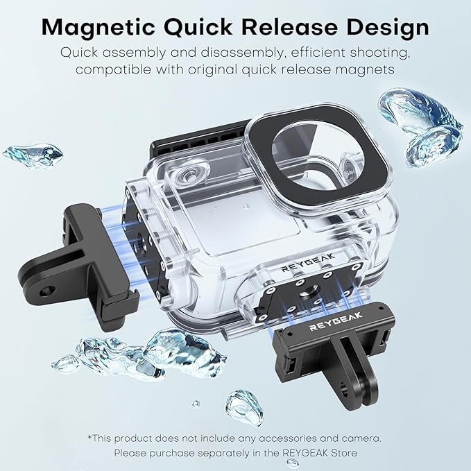REYGEAK Waterproof Case for DJI Osmo Action 5Pro/4/3, 164FT/50M Underwater - Image 2