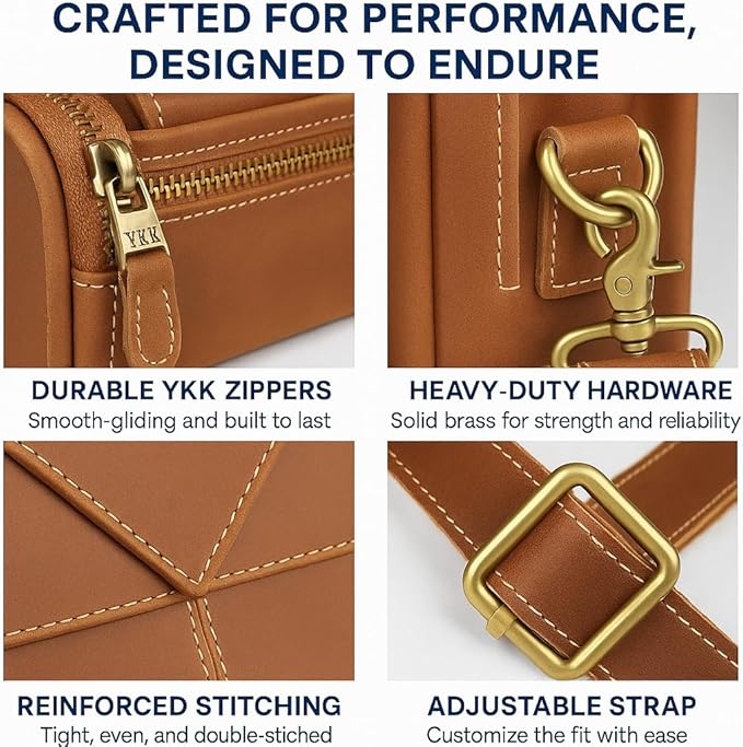 Luxorro Full Grain Leather Briefcase - Image 4