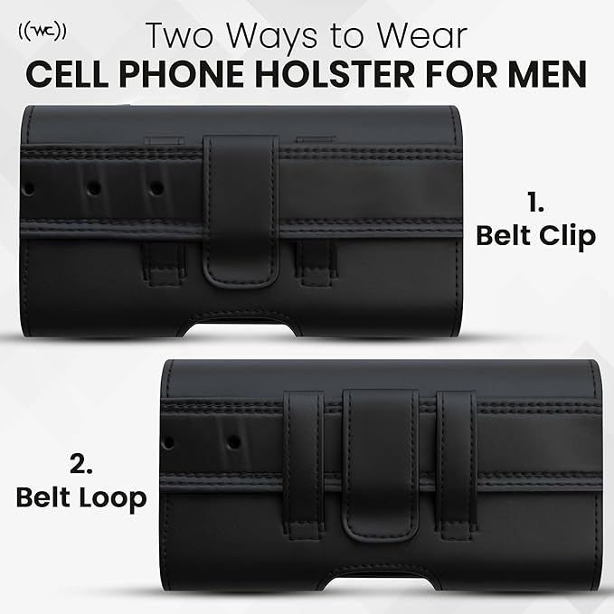 Phone Holster for Men with Credit Card Slot, Cell Phone Case, Fits iPhone - Image 5