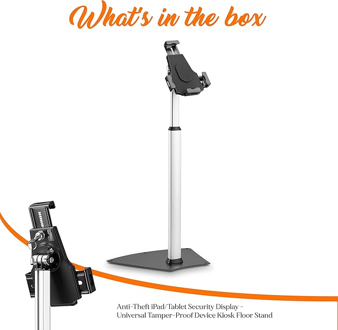 Pyle Anti-Theft Tablet Security Stand Kiosk-Heavy Duty Aluminum Metal Floor - Image 7
