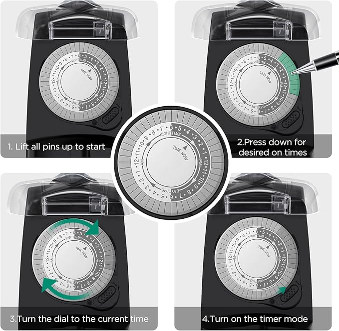 G-Homa 24 Hour Mechanical Outdoor Timer Outlet, Outdoor Timer - Image 7
