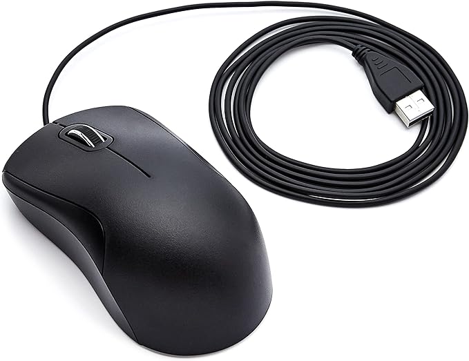 Amazon Basics 3-Button USB Wired Mouse - Image 5
