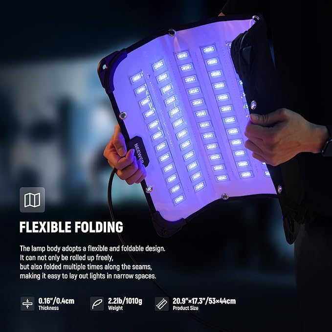 NEEWER 115W Flexible LED Video Light, Studio RGB Panel Light Mat Kit - Image 4
