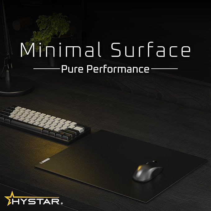 Hystar Aether Glass Gaming Mousepad | Micro-Etched Tempered Glass | Quiet - Image 7