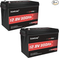 12V 300Ah 2 Packs Lithium LiFePO4 Battery, 200A BMS 3840W Rechargeable Lithium by Dumfume