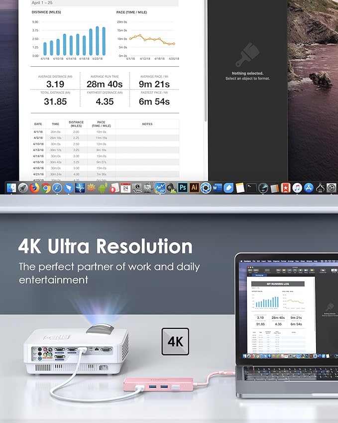 LENTION USB C Hub with 1000Mbps Ethernet Adapter, 4K HDMI, 3 USB 3.0 Port - Image 4