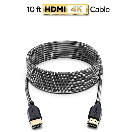 PowerBear 4K HDMI Cable 10 ft High Speed, Braided Nylon & Gold Connectors - Image 2
