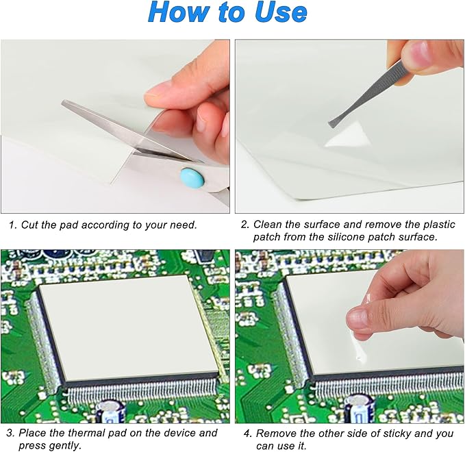 uxcell 1 Pack Thermal Pad, Heat Dissipation Silicone Thermal Pad - Image 6