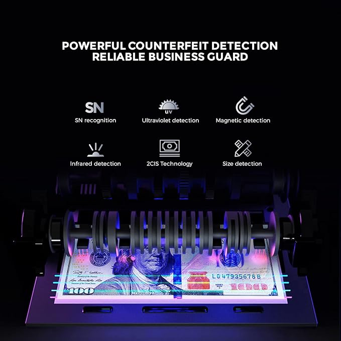 NUCOUN VC-7 Bank Grade Money Counter Machine Mixed Denomination, Value Counting - Image 4