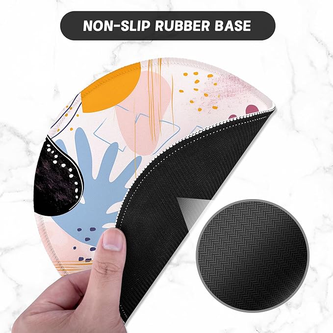 ITNRSIIET Round Mouse Pad with Stitched Edge Premium-Textured Waterproof - Image 3