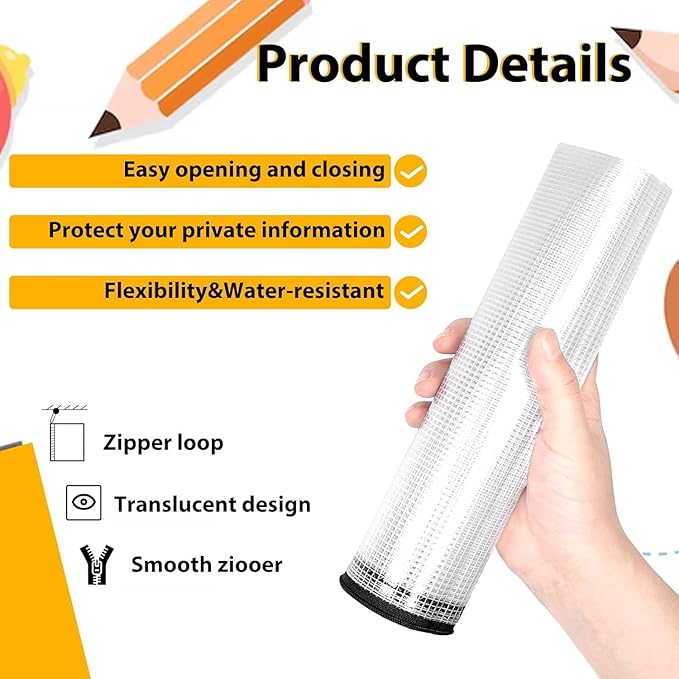 24pcs A4 Mesh Zipper Pouch File Bags, Waterproof Puzzle Bag, Board Game Storage - Image 3