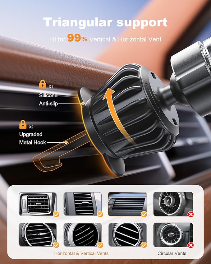 SUPERONE 3-in-1 Car Phone Holder 360° Adjustable Car Phone Mount - Image 4