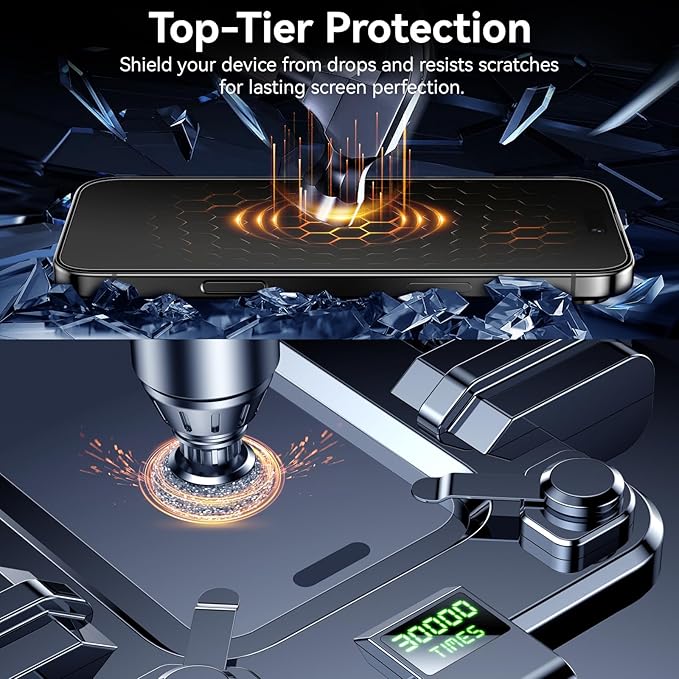 Esanik for iPhone 15 Pro Max Matte Glass Screen Protector Anti-Glare & - Image 5